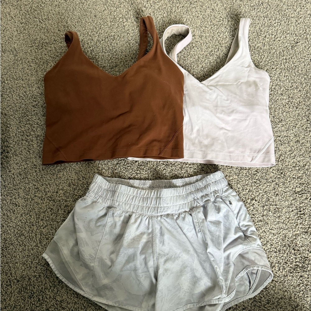 Lululemon align tanks and hotty hot shorts bundle